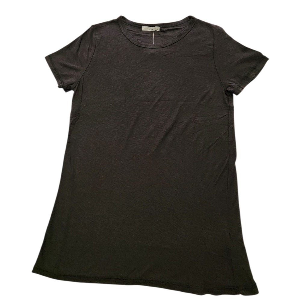 COMUNE WOMEN'S T-SHIRT SHORT-SLEEVE MALIBU BLACK SMALL C19X96‎
